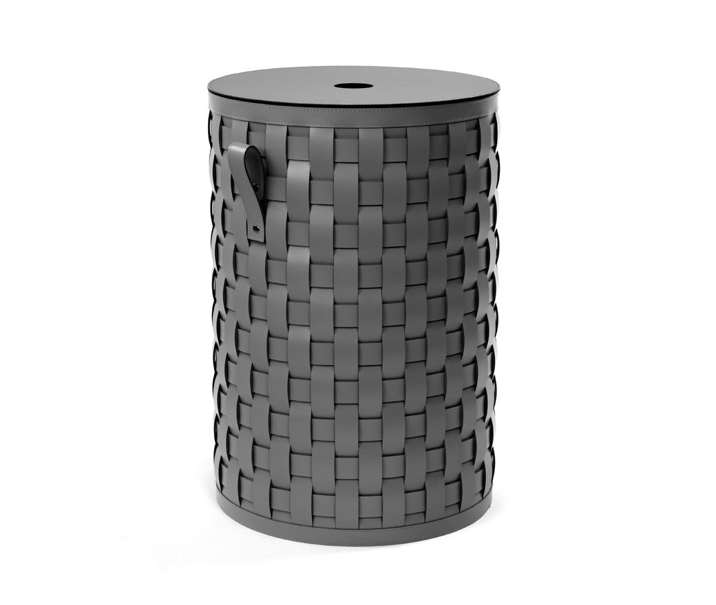 Demetra L Round Laundry Basket with Flat Lid