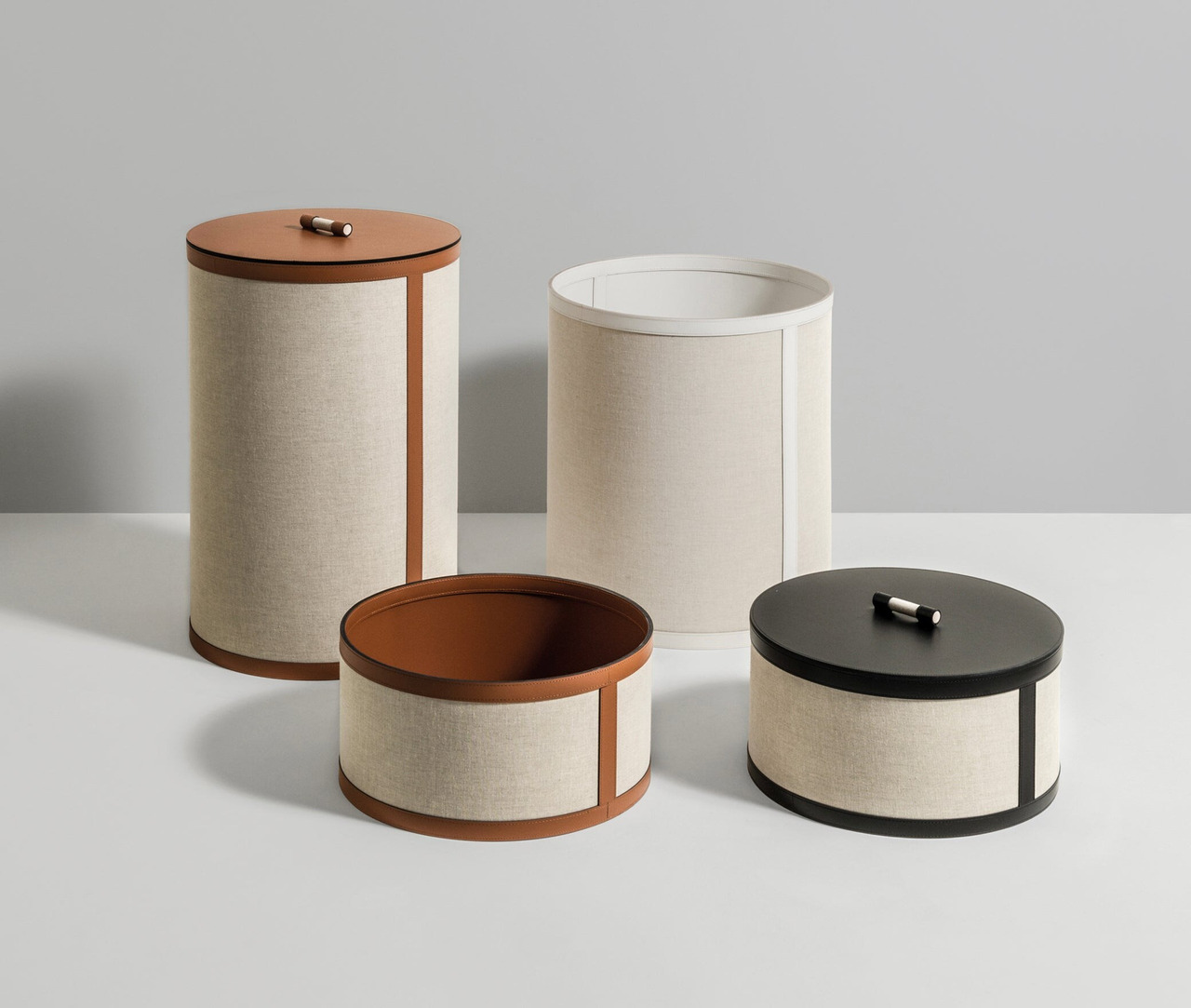 Penelope Tall Round Laundry Basket, view 3