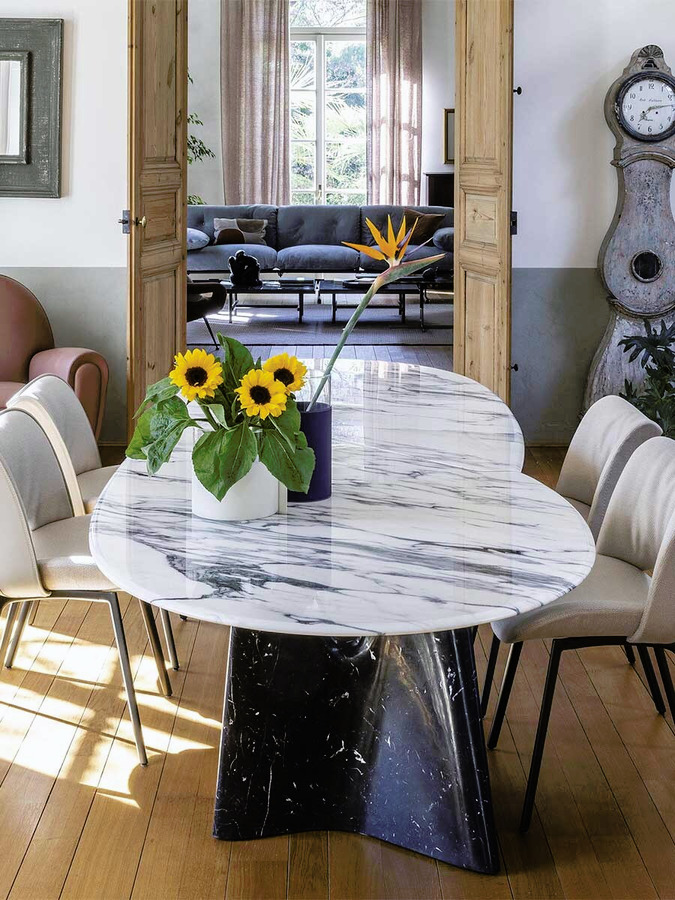 Infinitamente Marble Dining Table, view 4