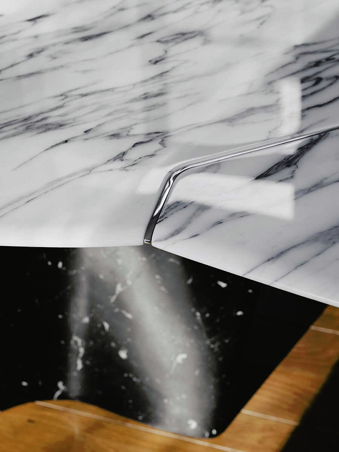 Infinitamente Marble Dining Table, view 5