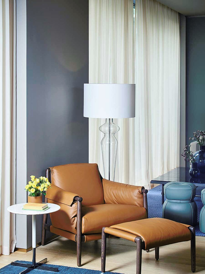 Times Lounge Armchair and Ottoman, view 6
