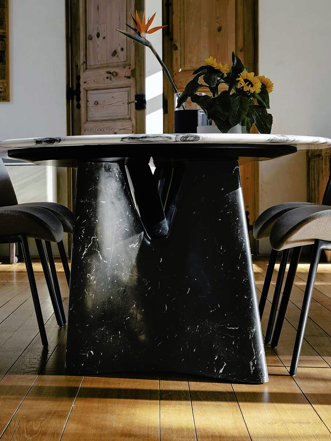 Infinitamente Marble Dining Table, view 6