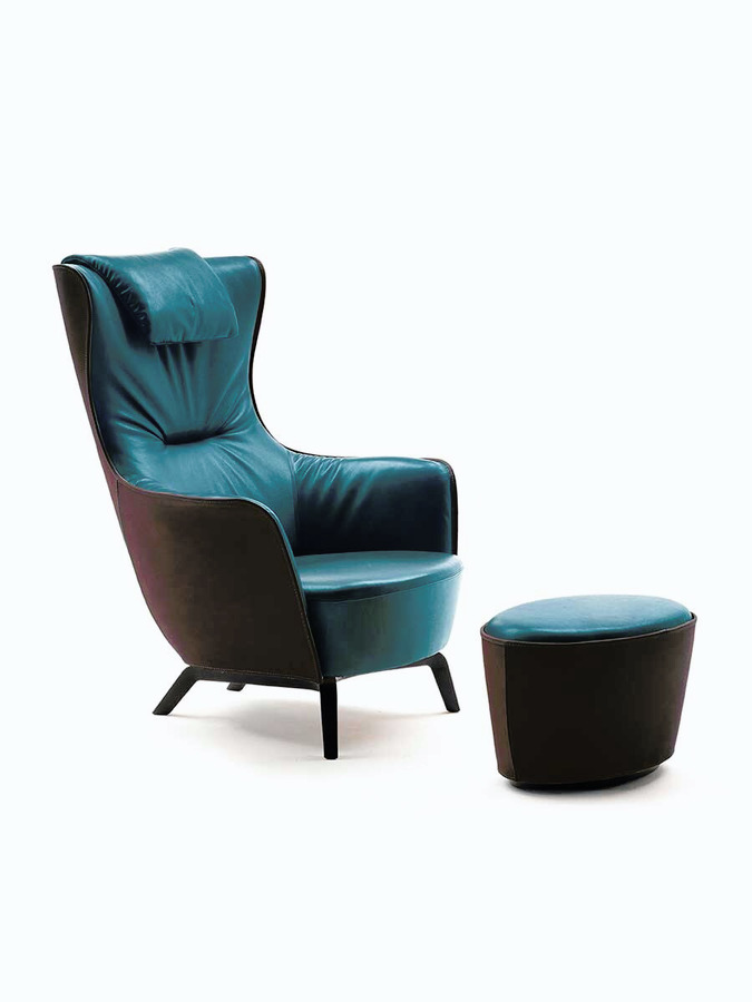 Mamy Blue Ottoman, view 8