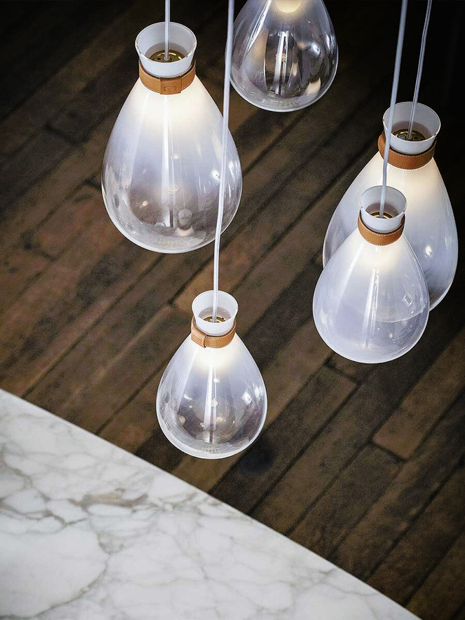 Soffi Blown Glass Lamps by Poltrona Frau, view 4