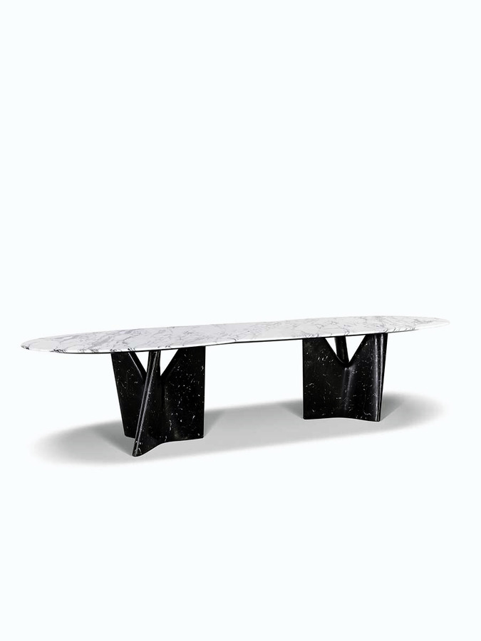 Infinitamente Marble Dining Table, view 8