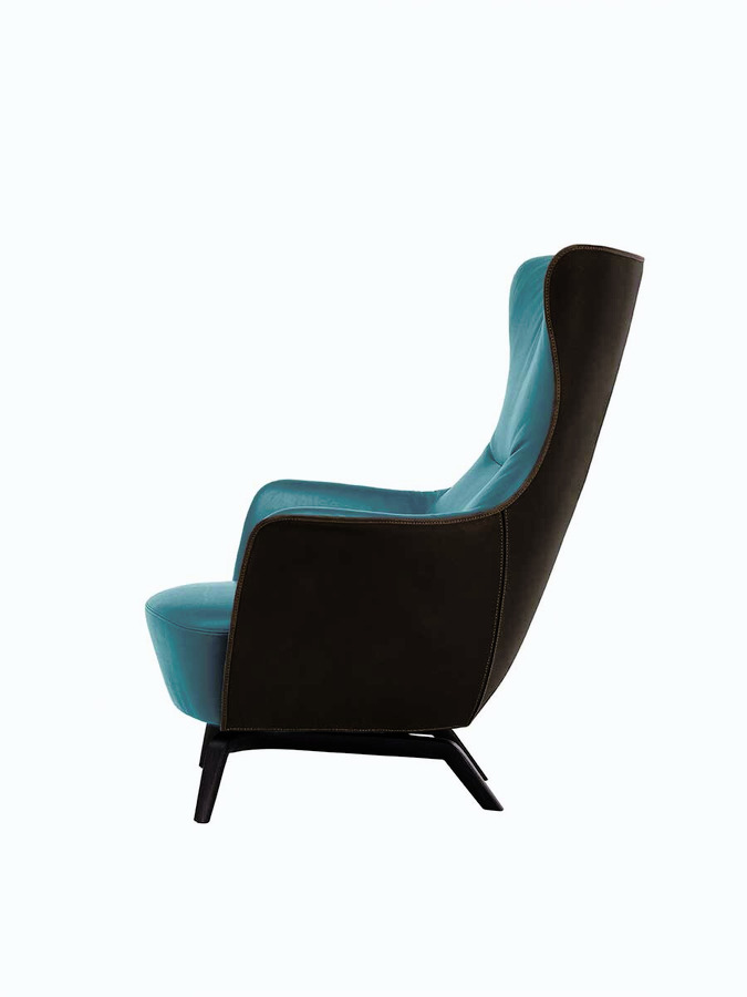 Mamy Blue Armchair and Ottoman, view 10