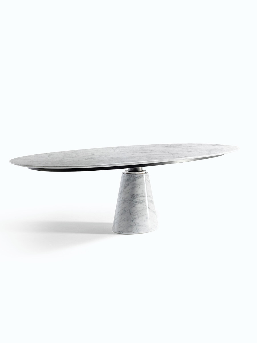 Mesa Ellipse Marble Table