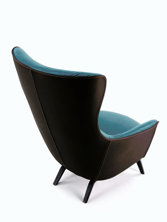 Mamy Blue Armchair and Ottoman, view 11