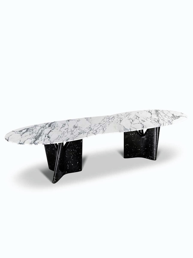 Infinitamente Marble Dining Table, view 9
