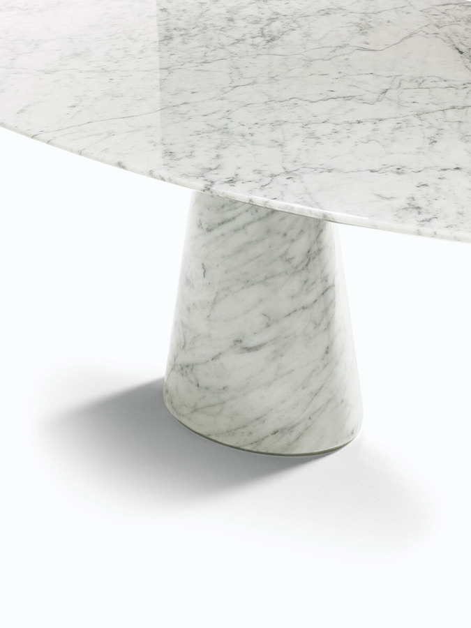 Mesa Ellipse Marble Table, view 10