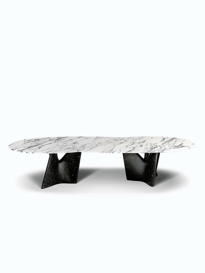 Infinitamente Marble Dining Table, view 10
