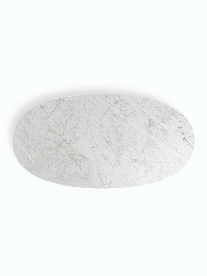 Mesa Ellipse Marble Table, view 11