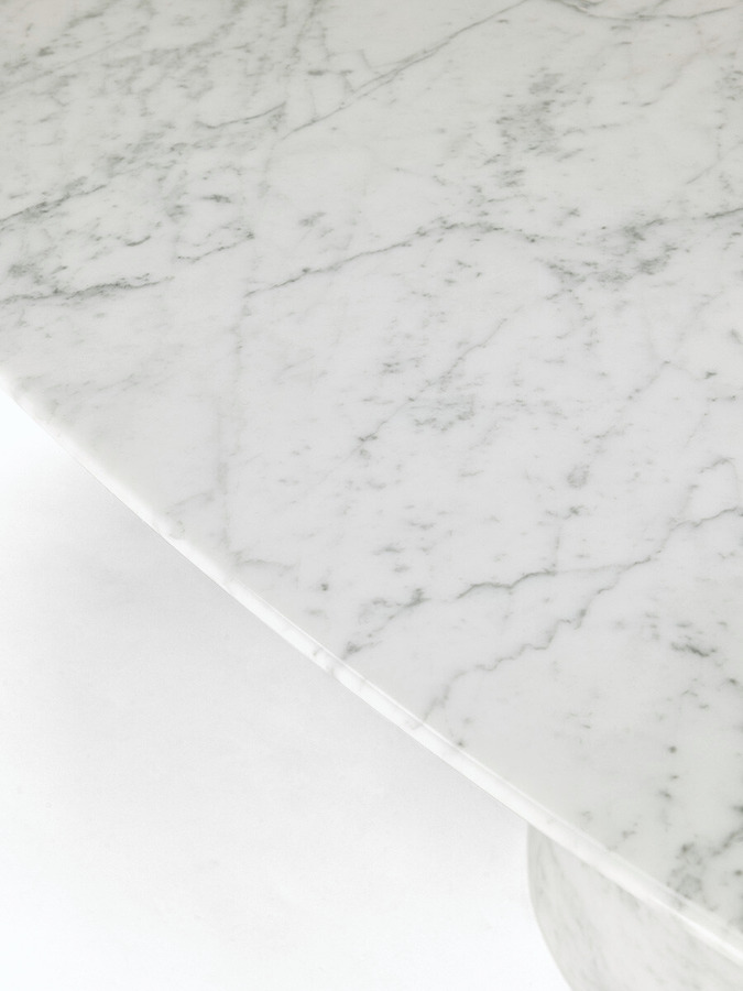 Mesa Ellipse Marble Table, view 13