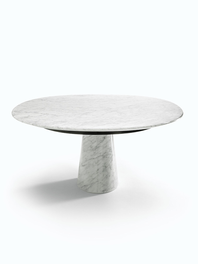 Mesa Ellipse Marble Table, view 15