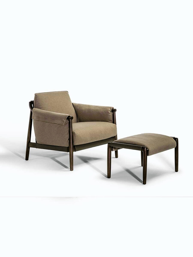 Times Lounge Armchair and Ottoman, view 17