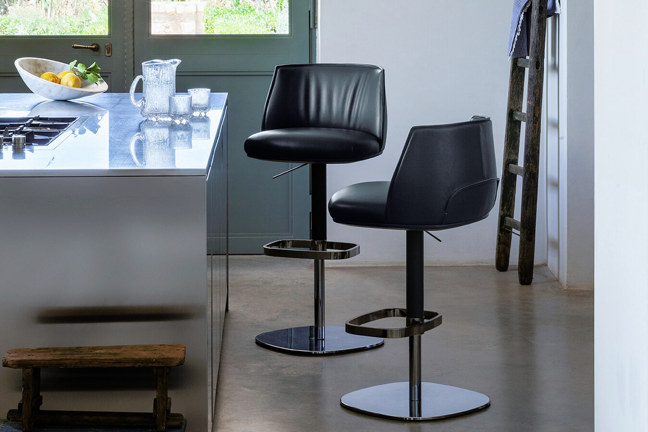 Archibald Bar Stool by Poltrona Frau, view 2