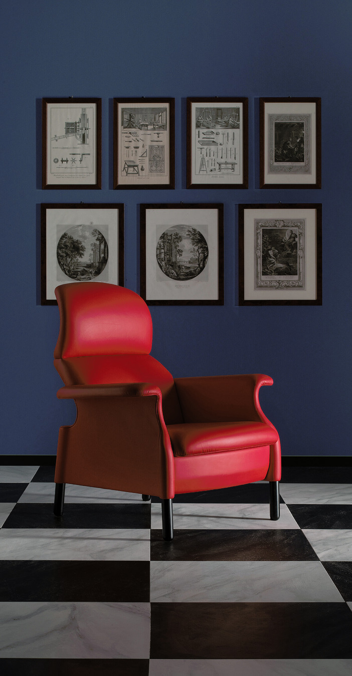 Sanluca Armchair and Pouf, view 3