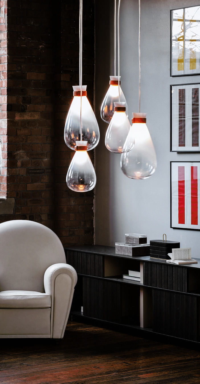 Soffi Blown Glass Lamps by Poltrona Frau, view 3