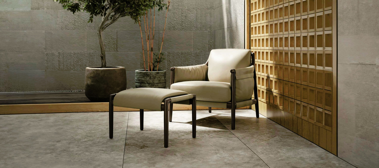Times Lounge Armchair and Ottoman, view 2