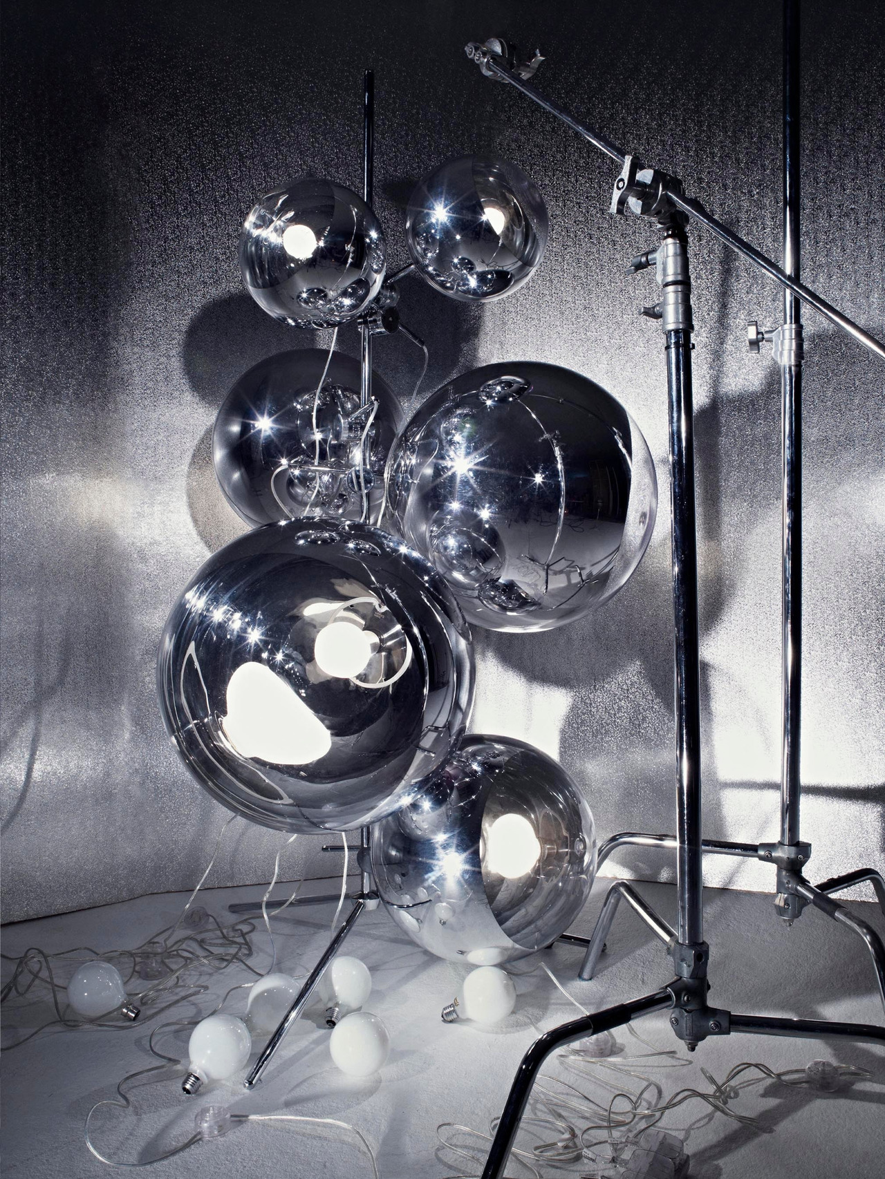 Mirror Ball Floor Chandelier, view 3