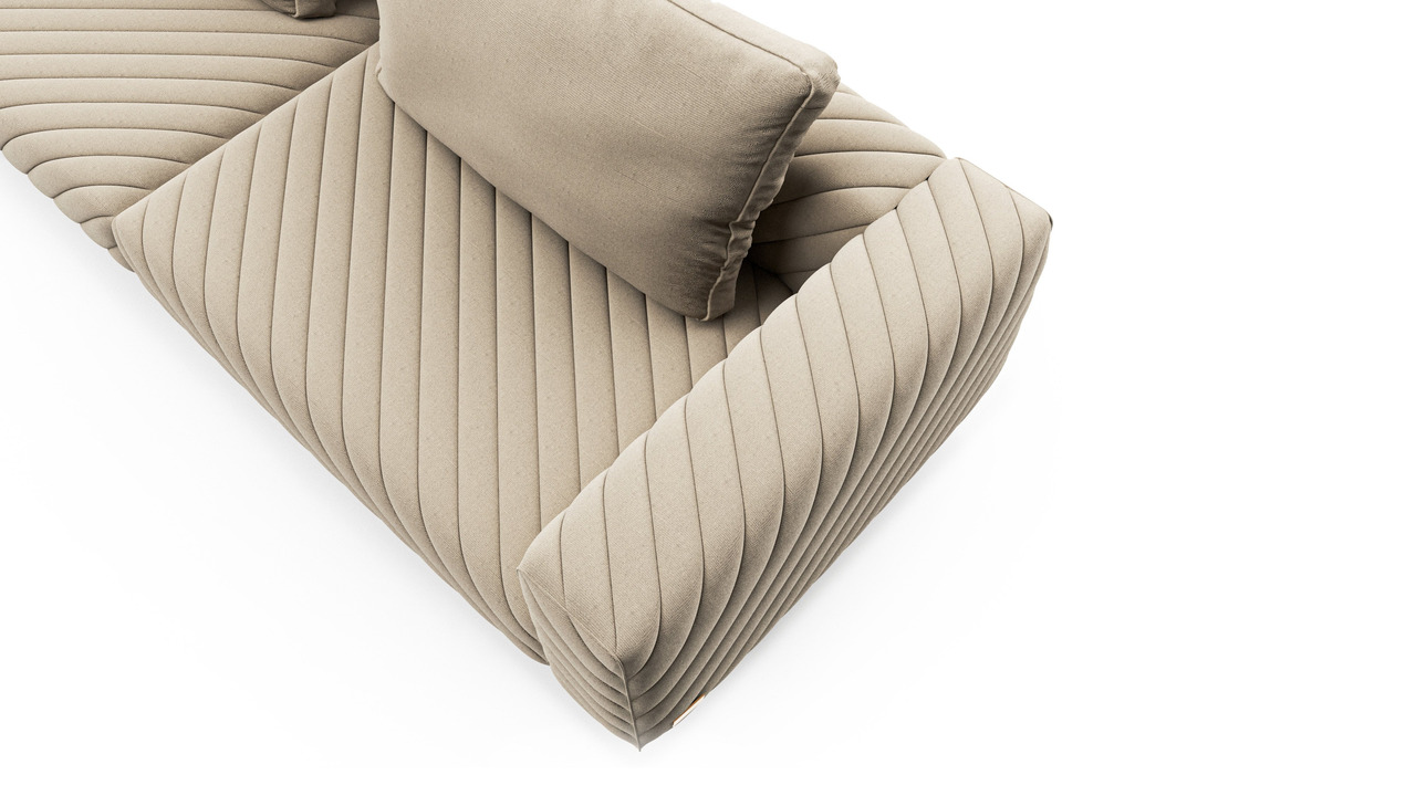 Discovery Sofa: Herringbone Design and Comfort, view 4