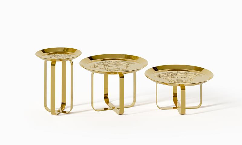 Unique Gold Coffee Table, view 5