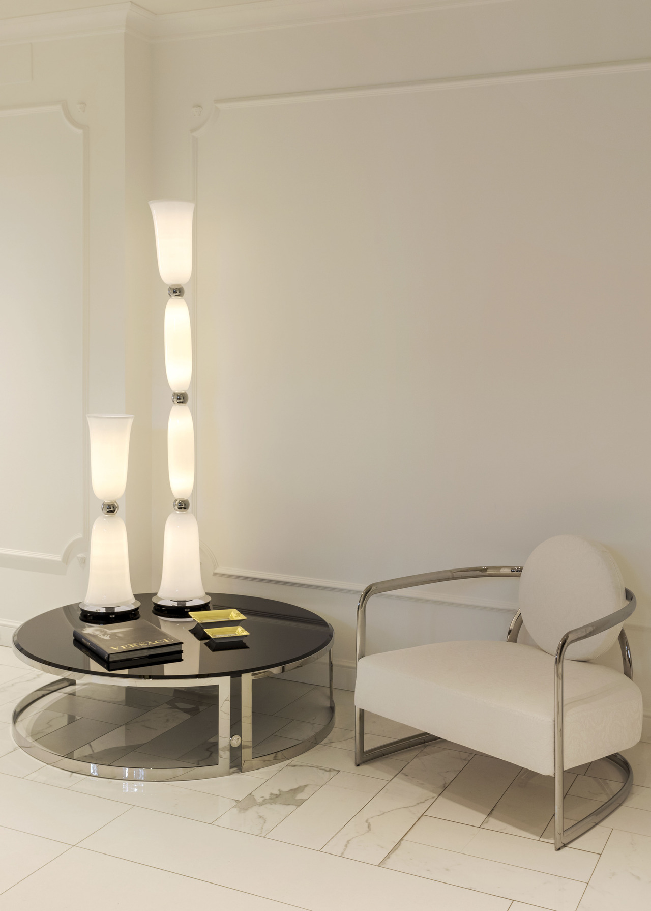Versace La Medusa Round Metal Outdoor Chair, view 3