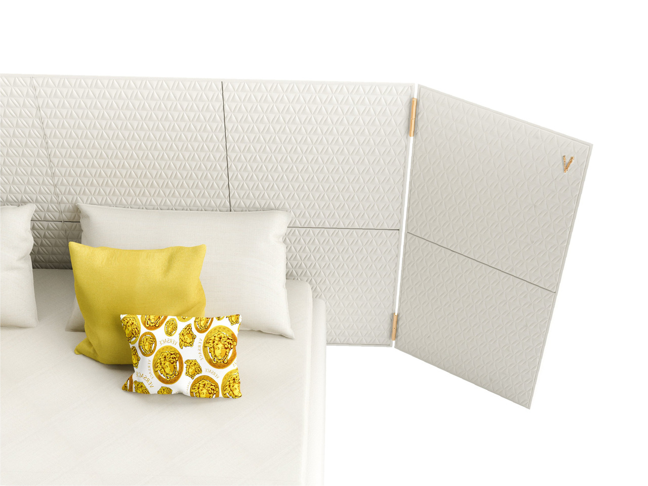 V-king Barocco Luxury Bed with Gold Finish, view 6