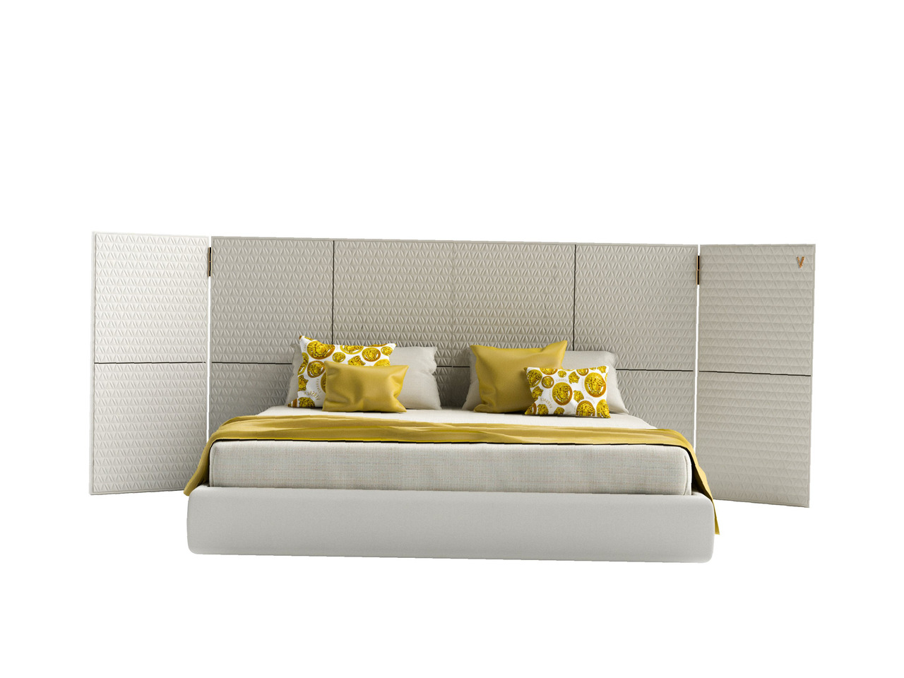 V-king Barocco Luxury Bed with Gold Finish, view 7
