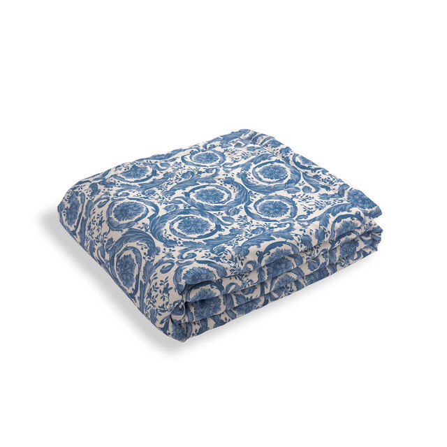 Versace Barocco & Faux Fur Throw