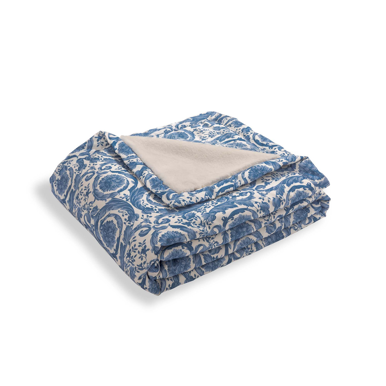 Versace Barocco & Faux Fur Throw, view 2