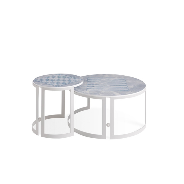 Iconic Round Versace Outdoor Side Table