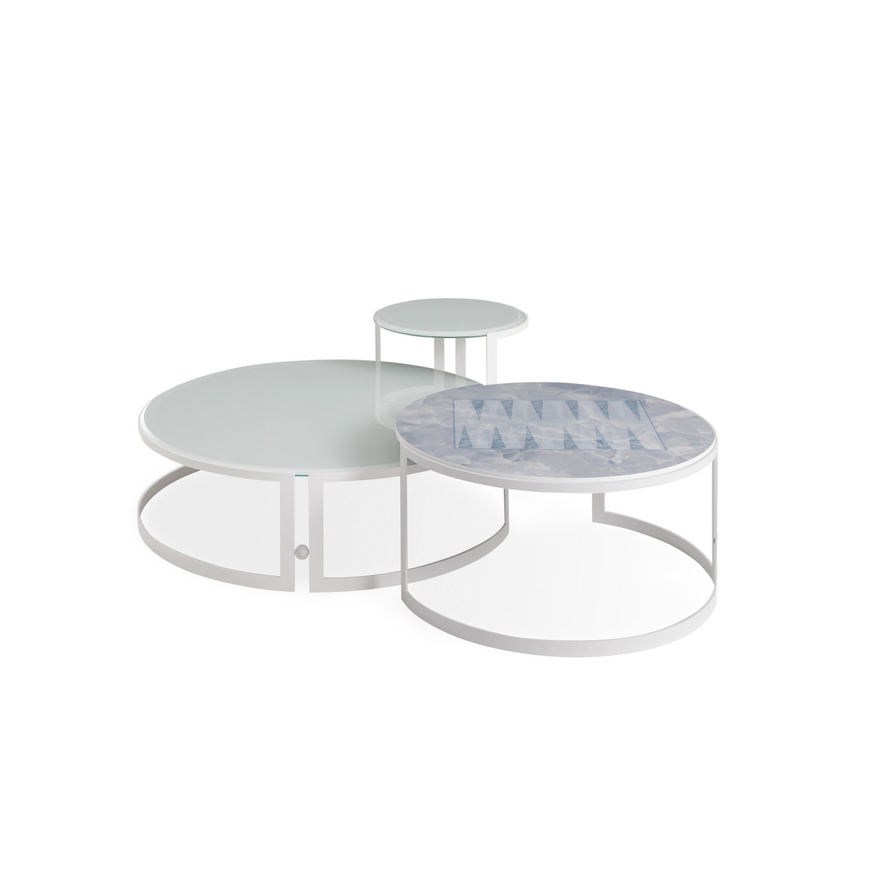Iconic Round Versace Outdoor Side Table, view 3