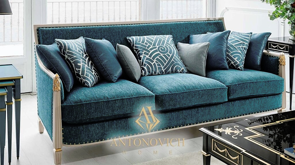 Salda Turquoise Living Room Furniture, view 3