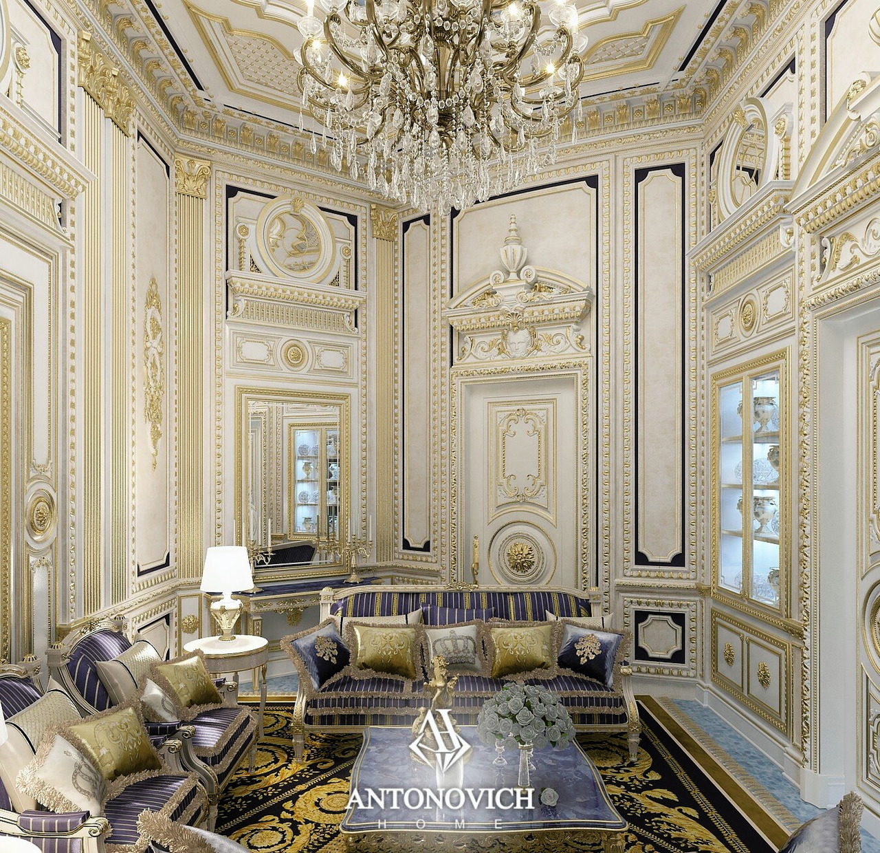 Palatial Living Room Interior, view 5