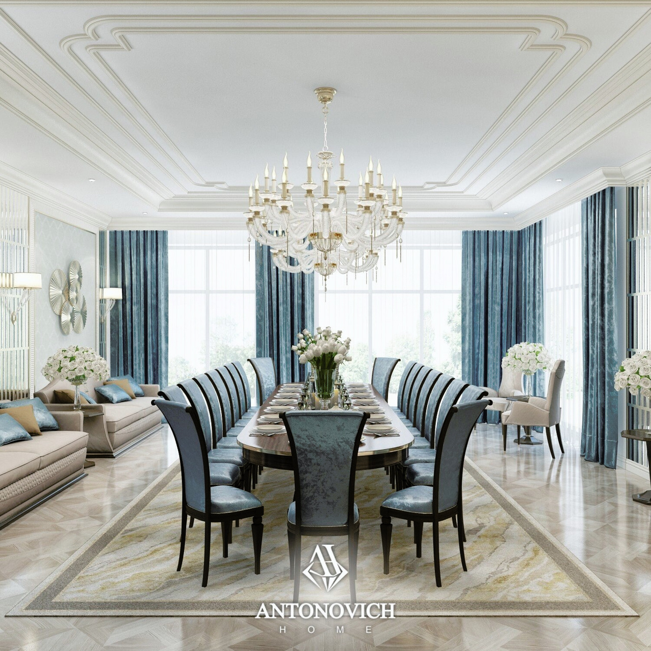 Large Dining Room Design Option, view 2