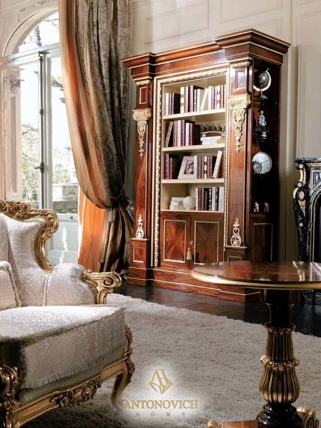 Luxury Boiserie Classic Italian Study, view 3