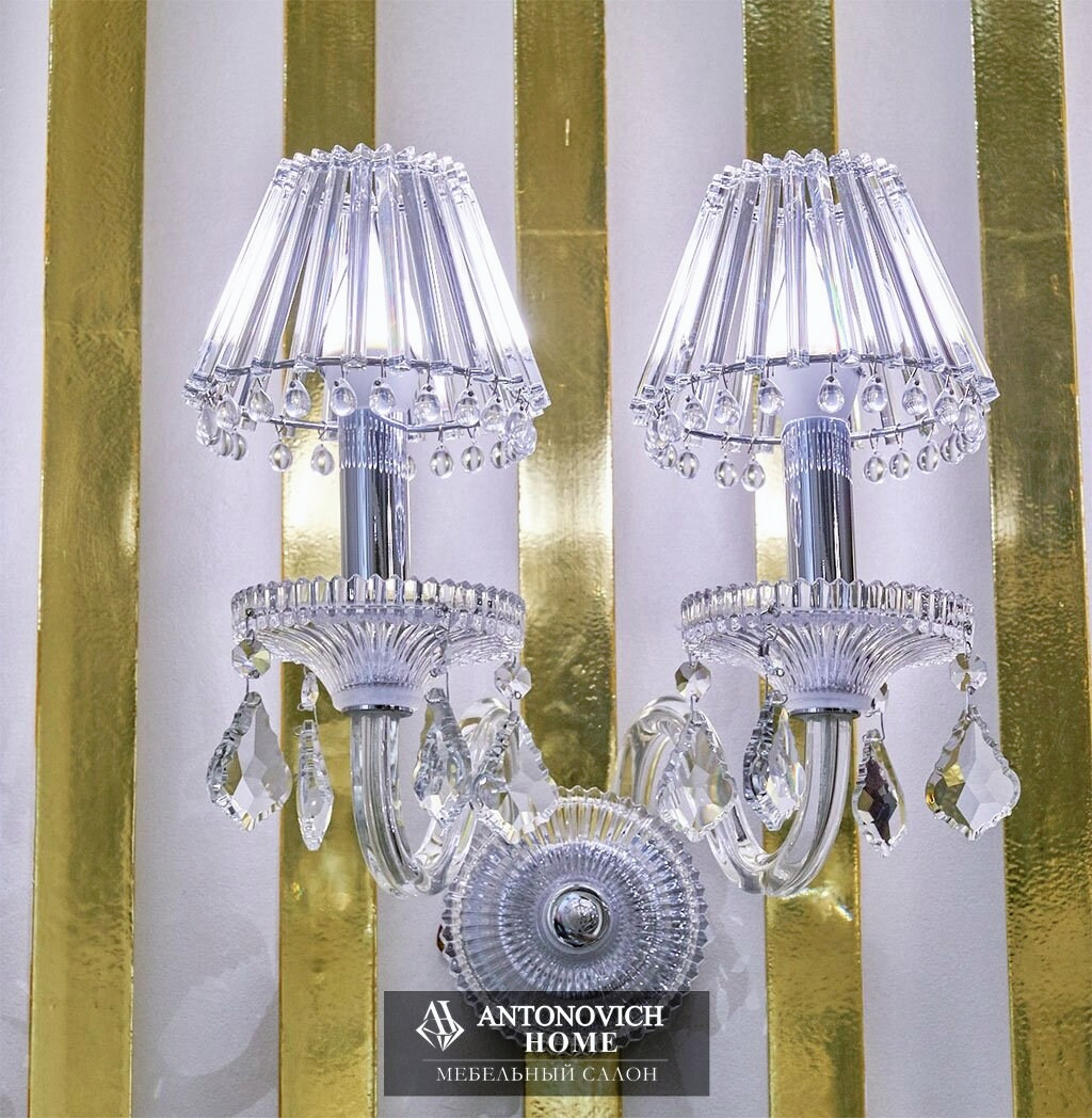 Crystal-Shade Wall Lights