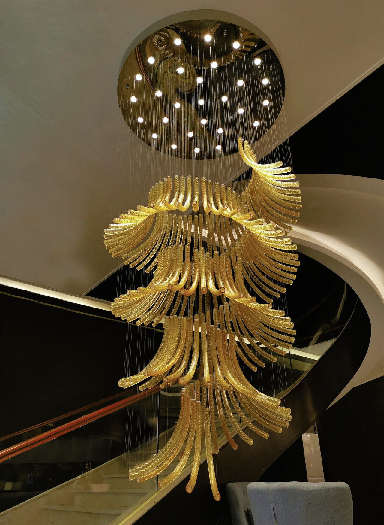 Jago Art Deco L Chandeliers