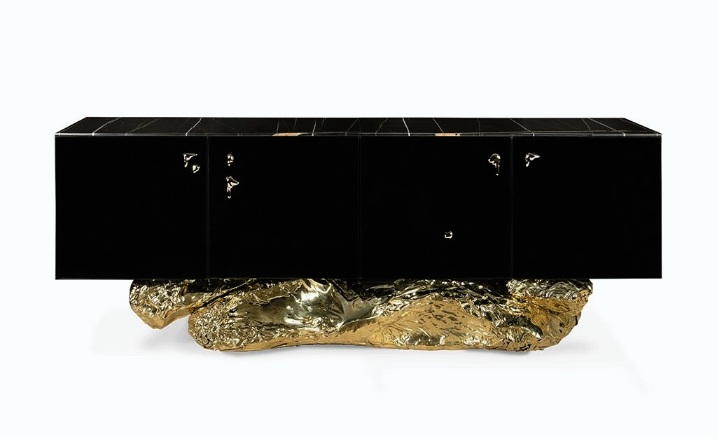 Boca do lobo Angra black and gold sideboard