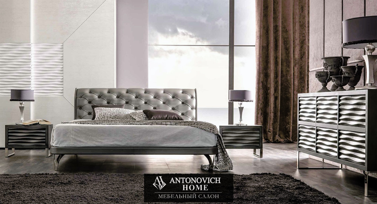 CorteZari Zoe Gold Art Deco Bedroom, view 3