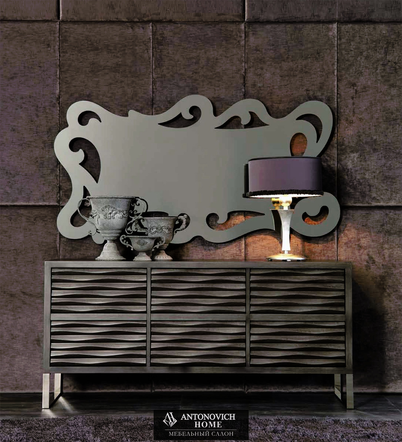 CorteZari Zoe Gold Art Deco Bedroom, view 4