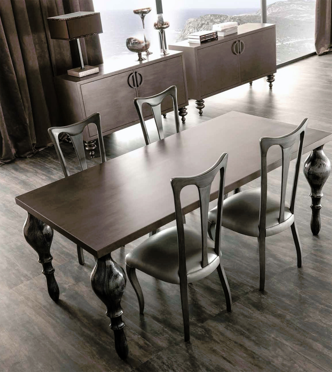 CorteZari Zoe Gold 3 Dining Set