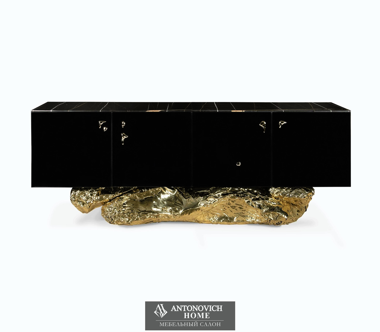 Boca do lobo Angra black and gold sideboard, view 3