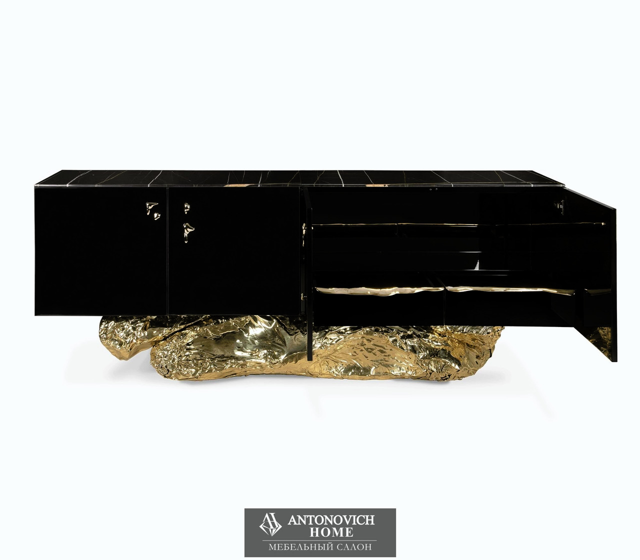 Boca do lobo Angra black and gold sideboard, view 4