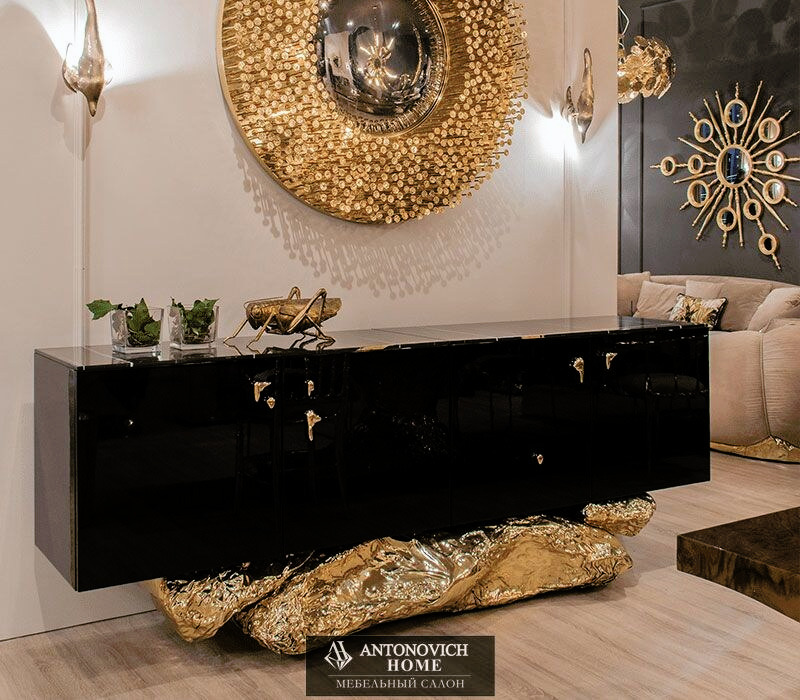 Boca do lobo Angra black and gold sideboard, view 2