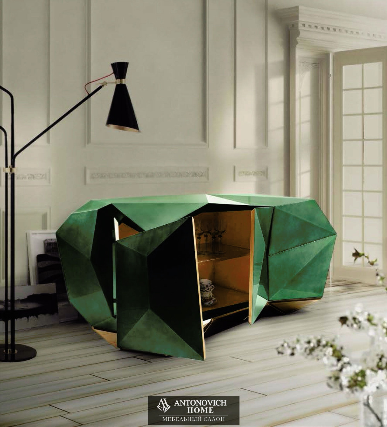 Boca do lobo Diamond Emerald Dining Sideboard, view 12
