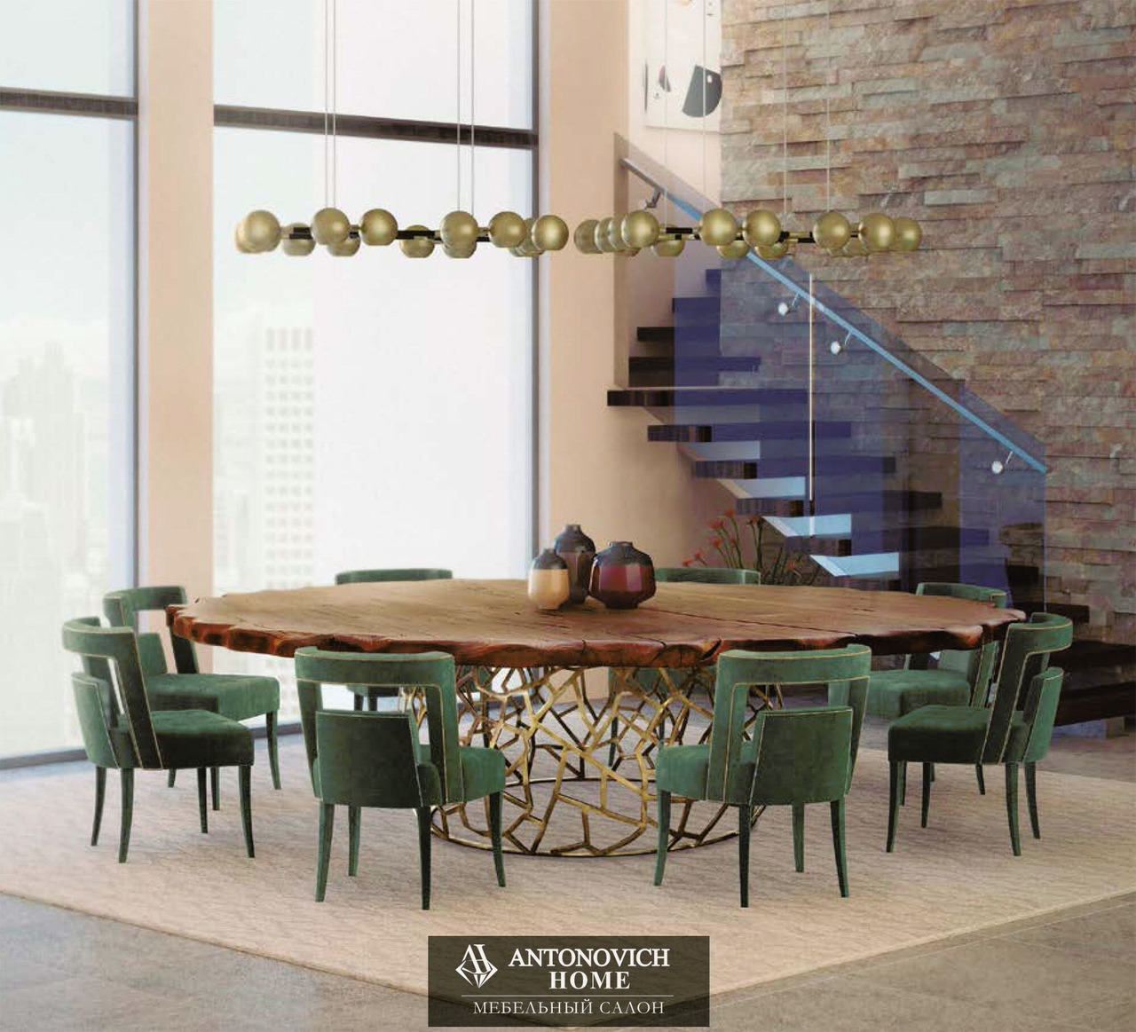 Brabbu APIS II Dining Table and NAJ Chair, view 2