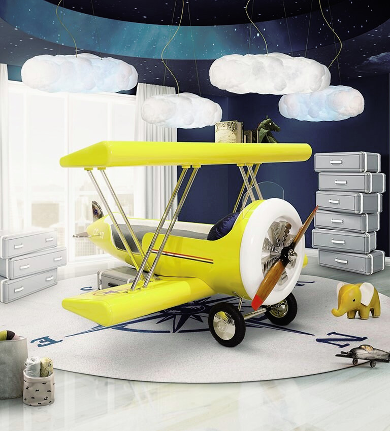 Sky B Plane Children's Bed by Circu