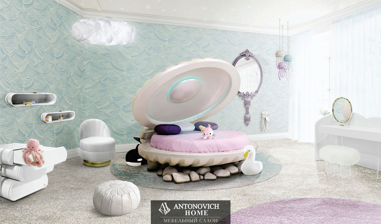 Circu Little Mermaid Shell Bed, view 3
